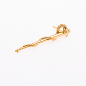 Eskulapstav 18k Guld pin Denna vackra Eskulapstav är en elegant och tidlös symbol för läkekonsten