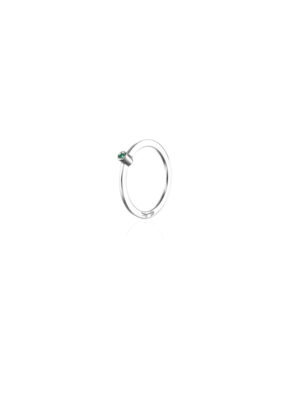 Micro Blink Ring Green Emerald
