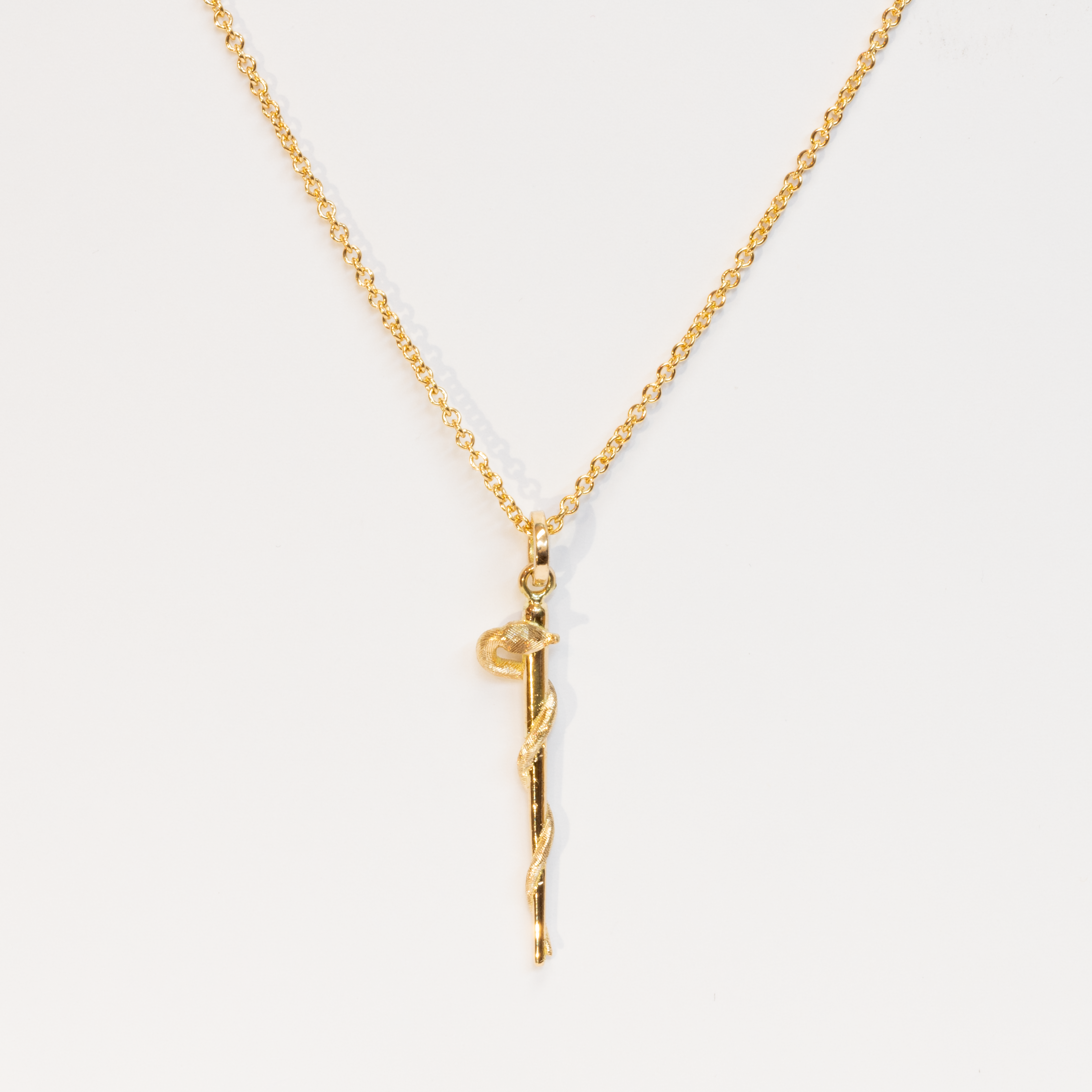 Eskulapstav 18k Guld Läkarsymbol