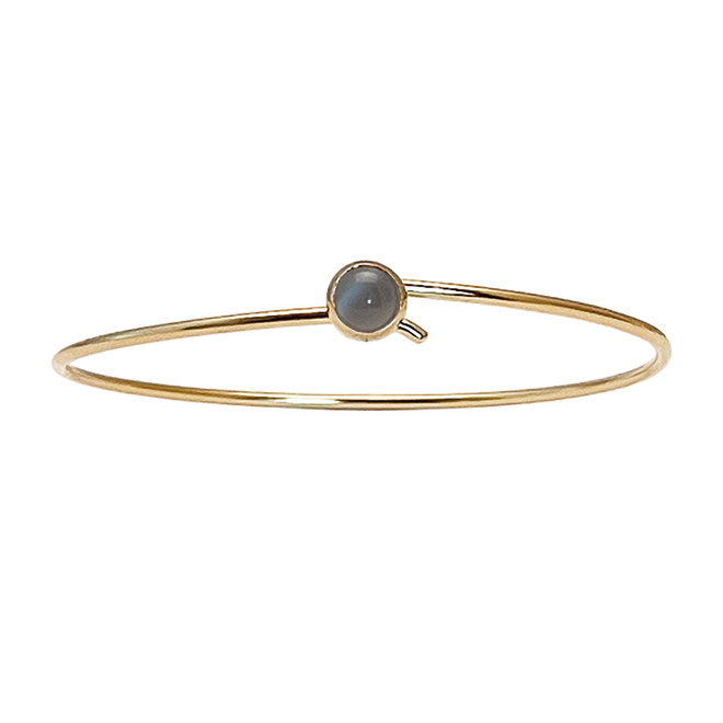 Koulè Armring med Grå Månsten